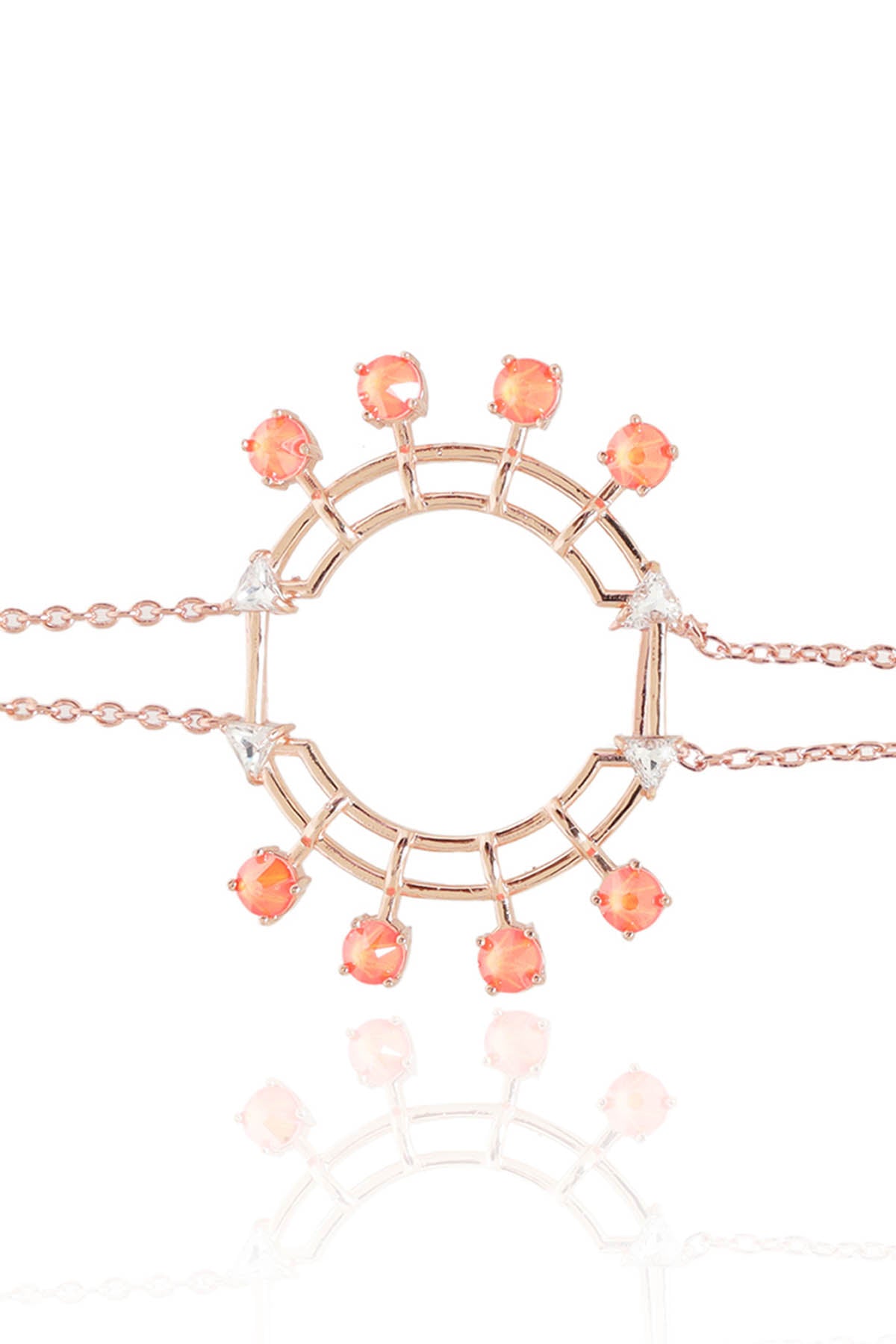 Orange Swarovski Tennis Bracelet