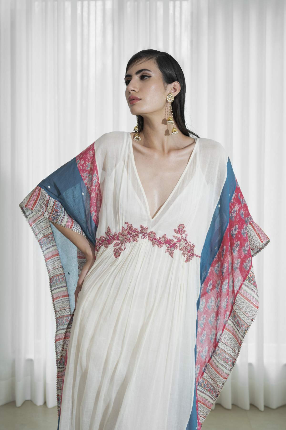 Chanderi Colorblock Kaftan