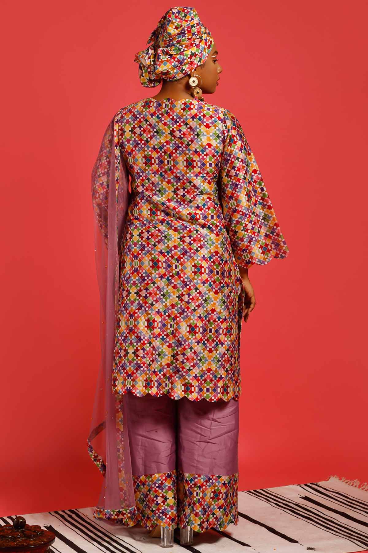 Multicolor Printed Kurta Set