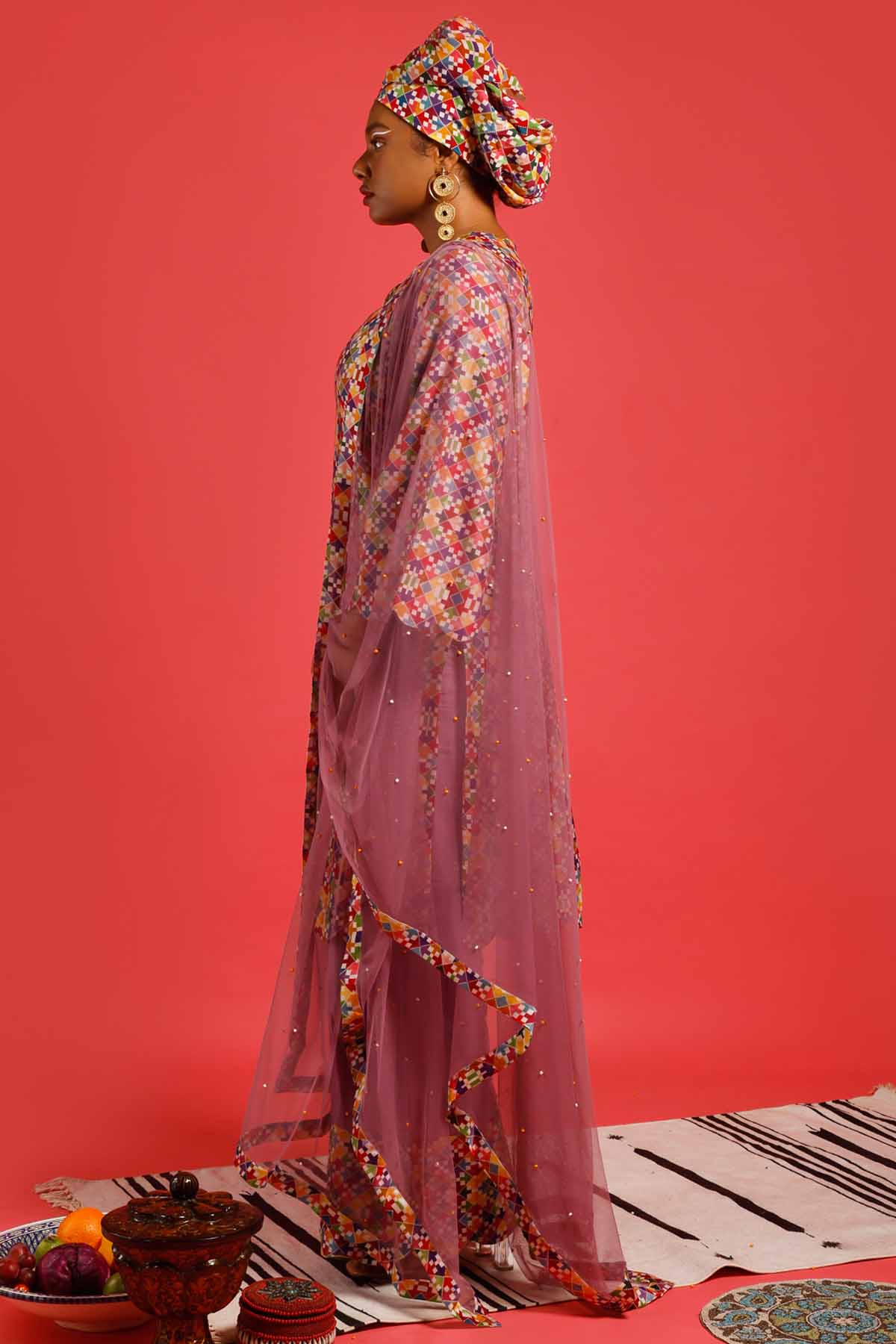 Multicolor Printed Kurta Set