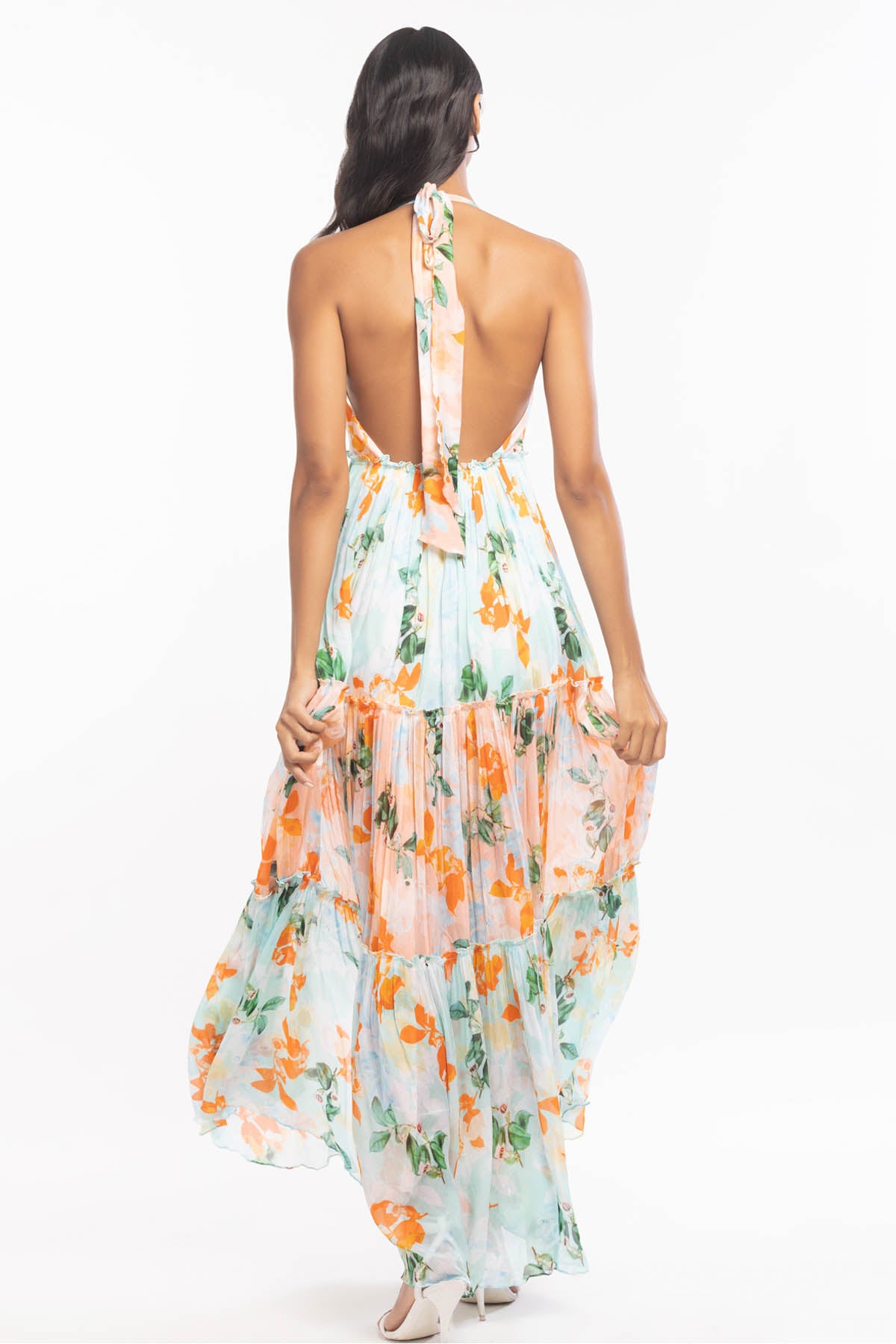 Chiffon Layered Long Dress