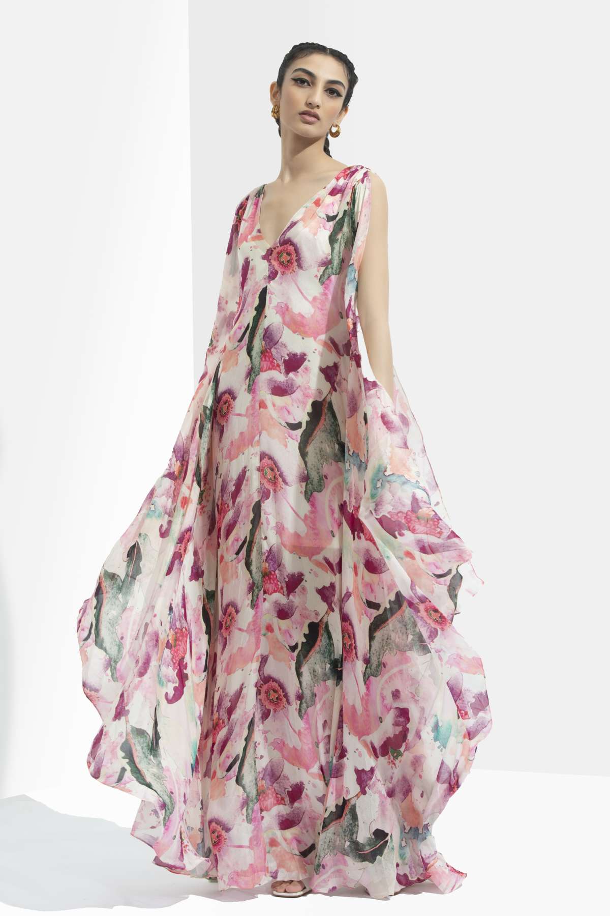 Chiffon Printed Kaftan