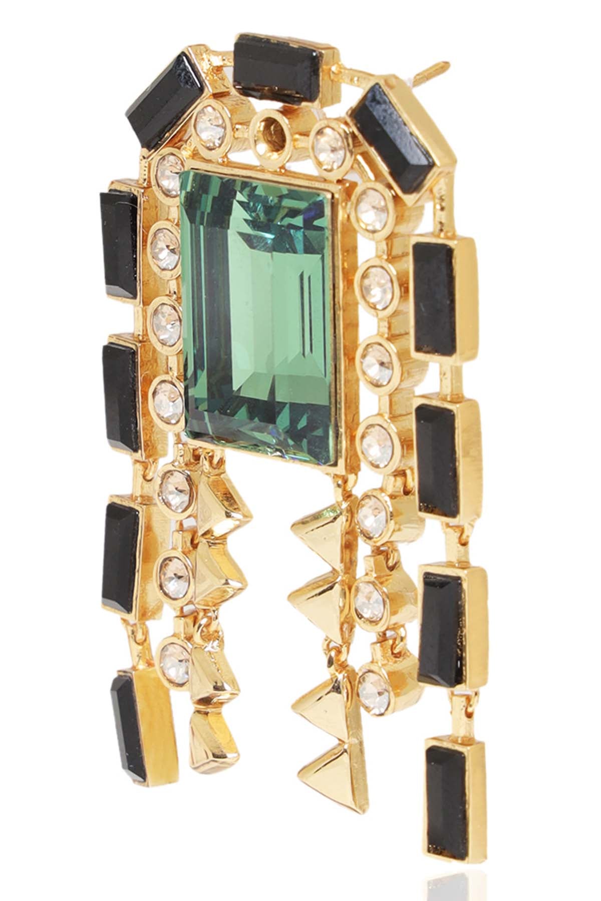 Green Chunky Statement Earrings