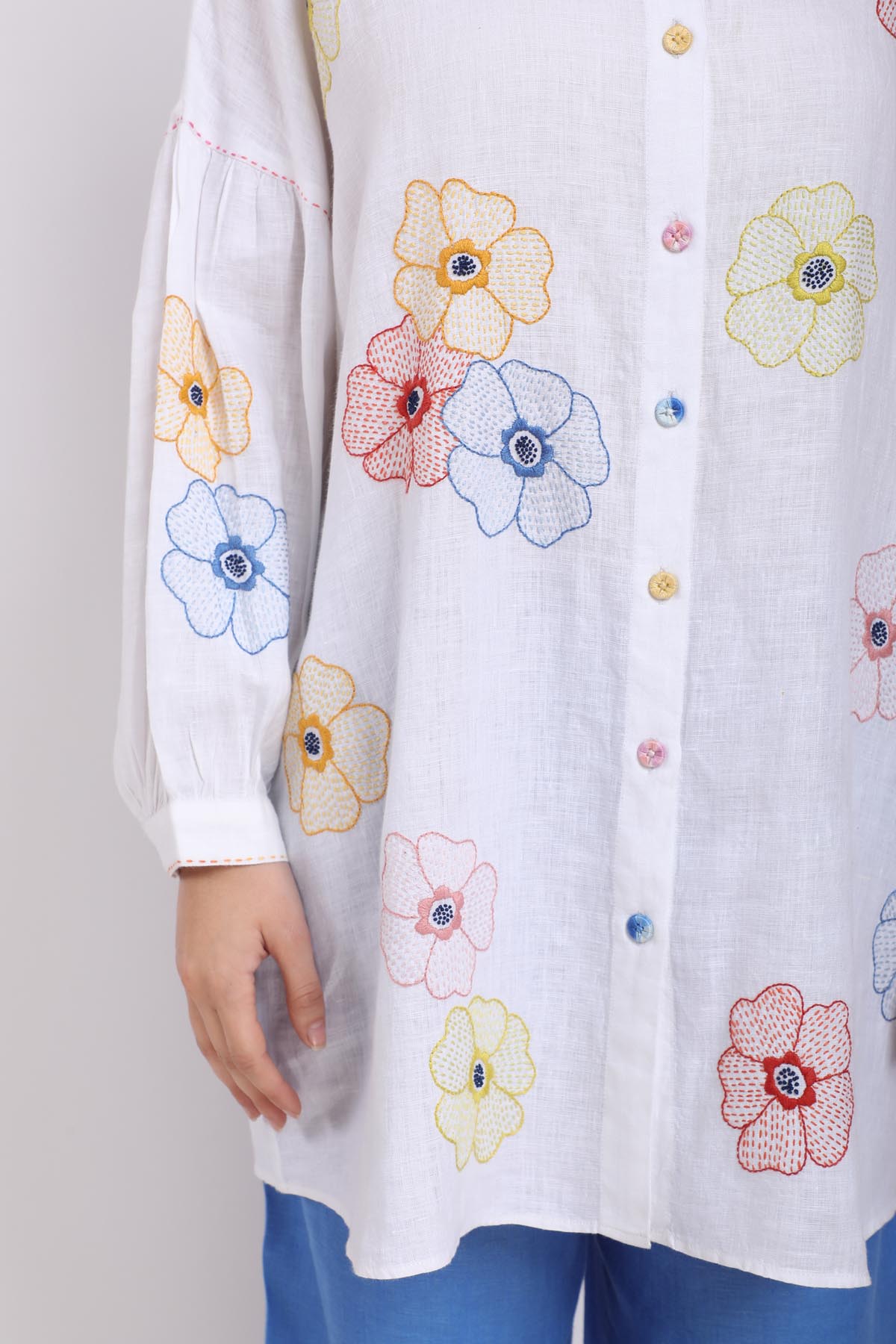 Circle Flower Oversized Shirt