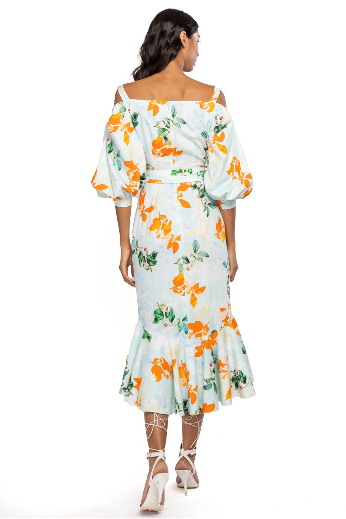 Cold Shoulder Floral Dress