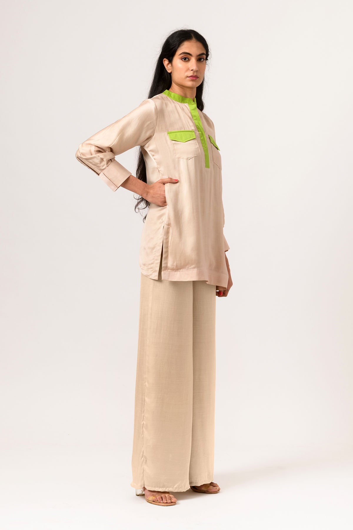 Colour Block Full Sleeves Shirt