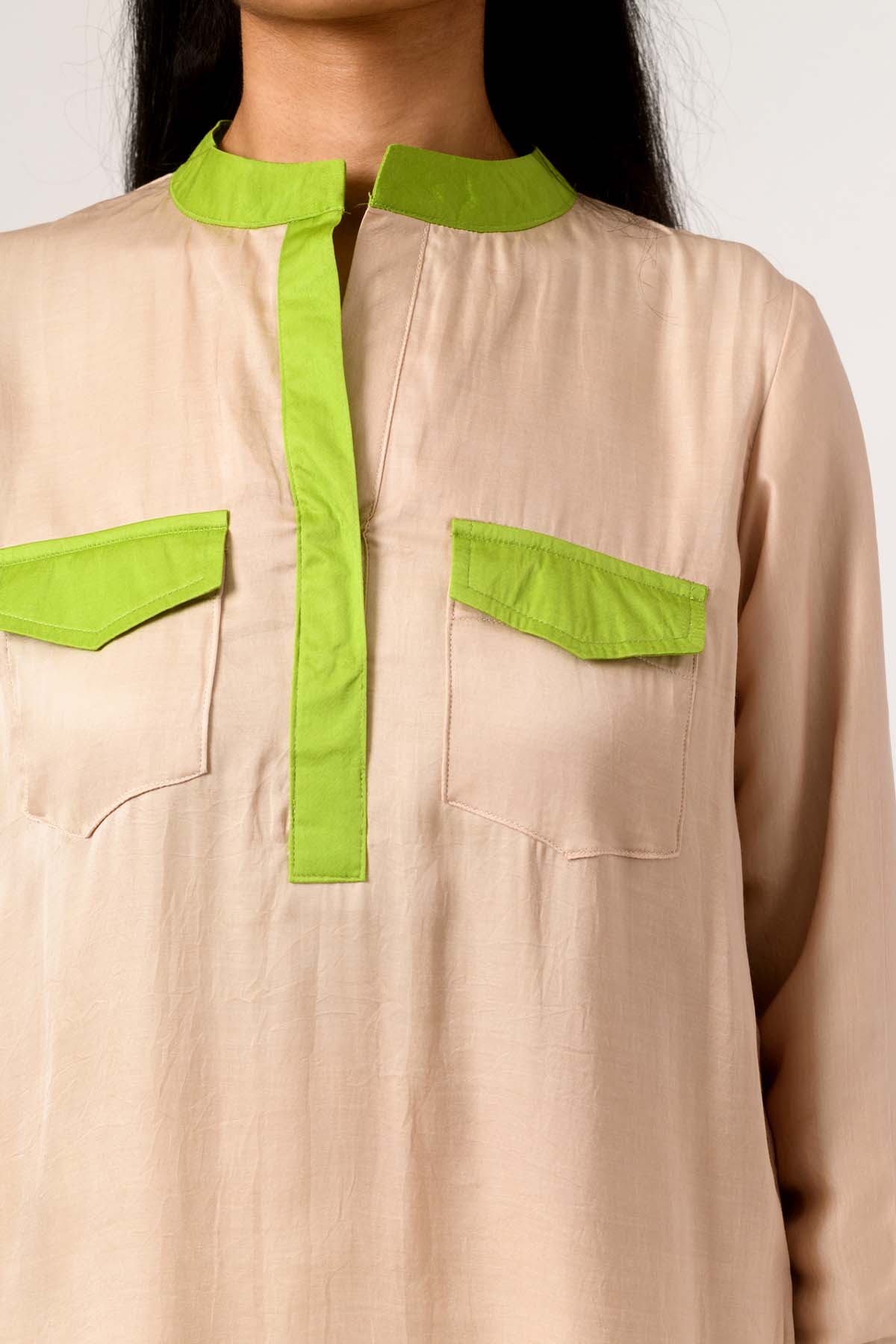 Colour Block Full Sleeves Shirt