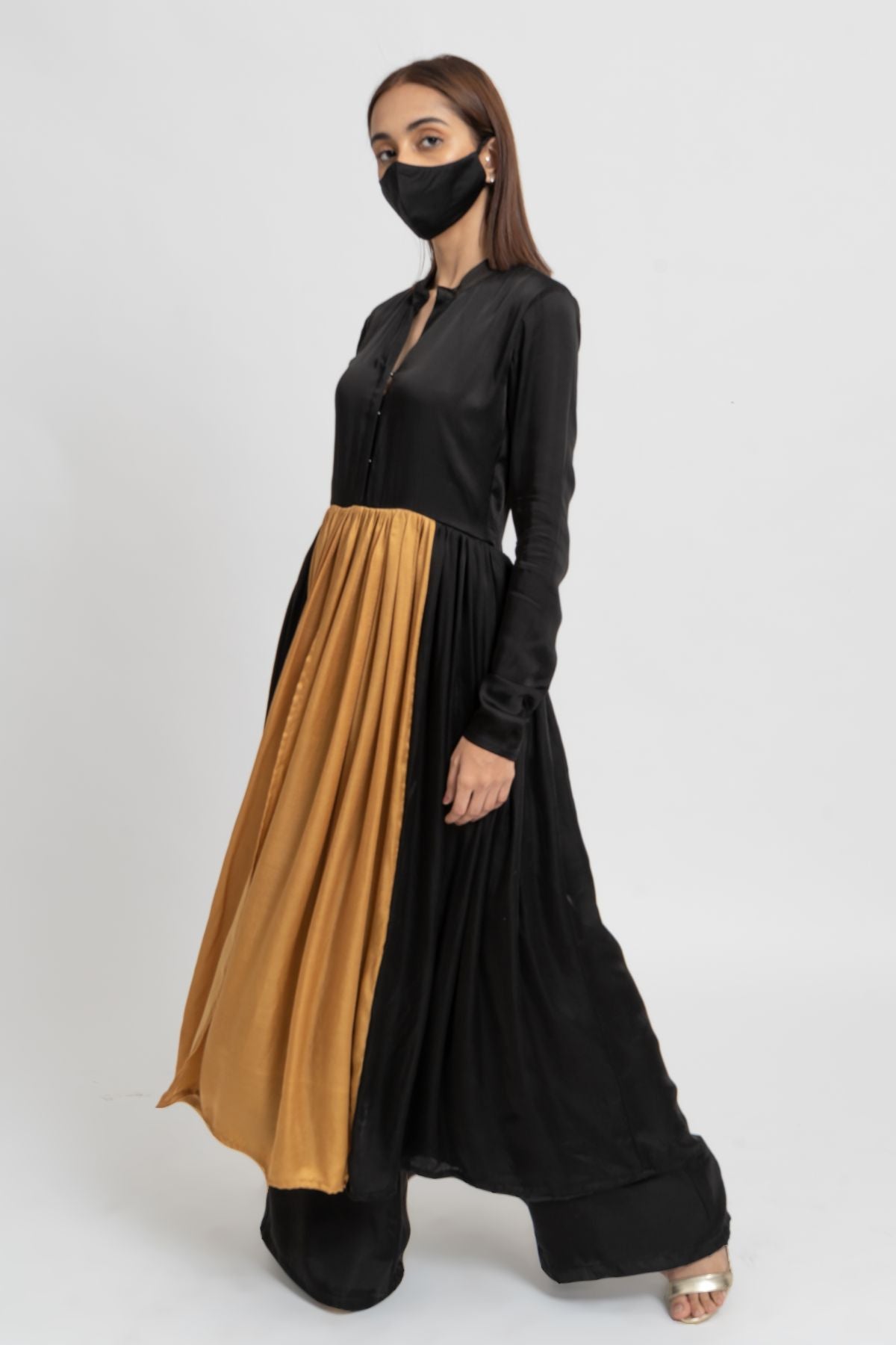 Colorblock Flared Kurta & Pants