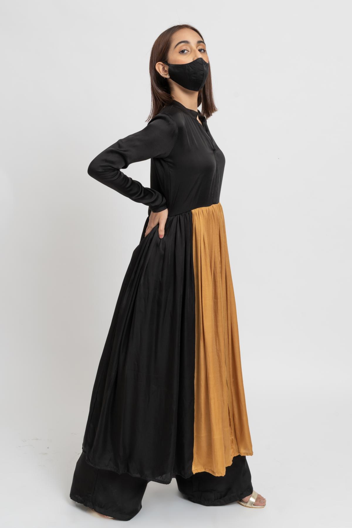 Colorblock Flared Kurta & Pants