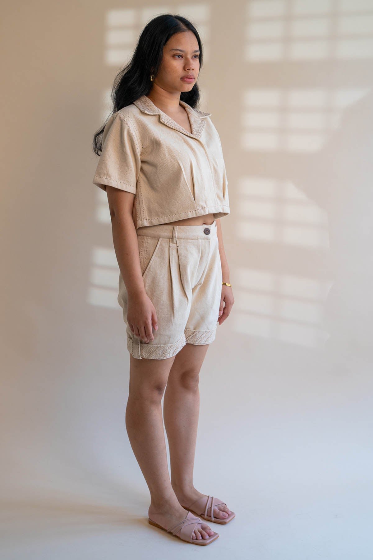 Cotton Jacket & Shorts Set