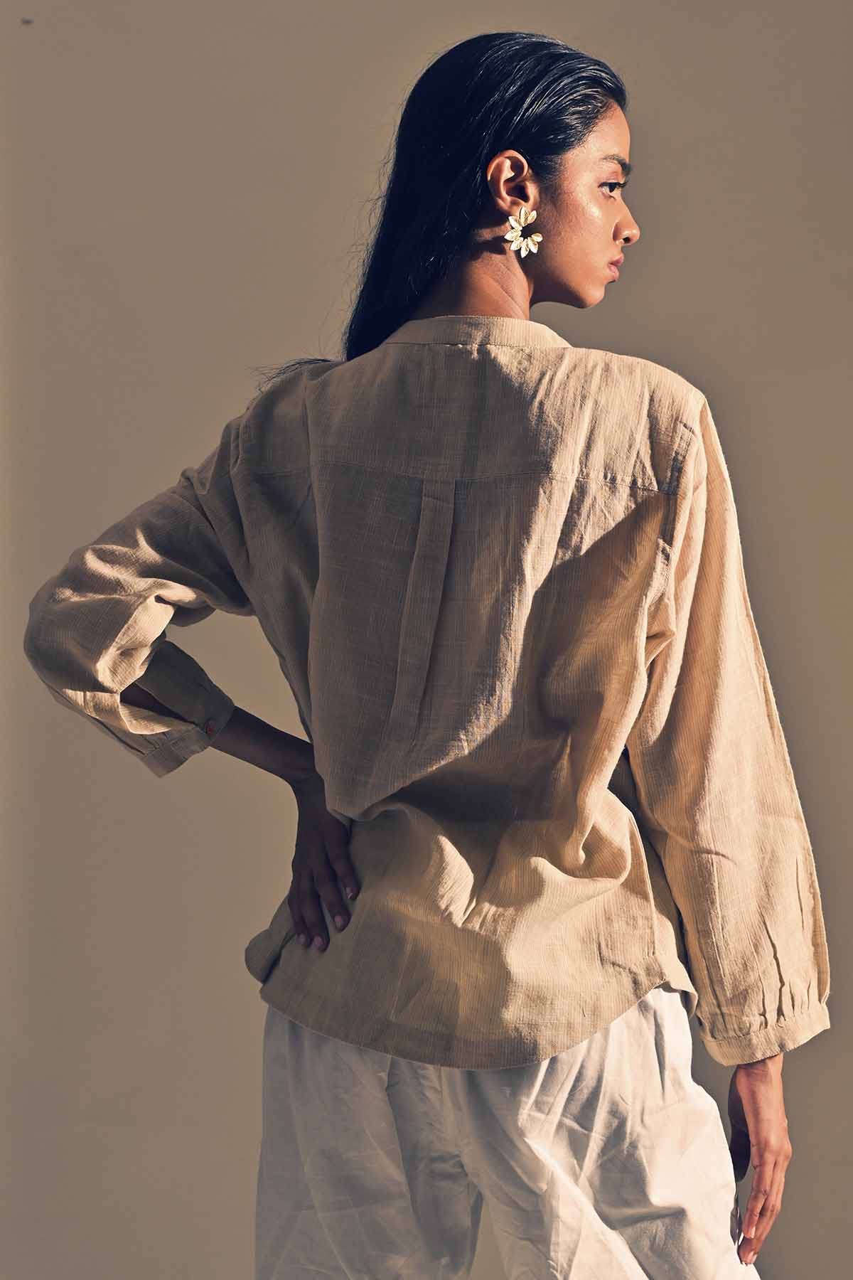 Cotton Pintucks Shirt