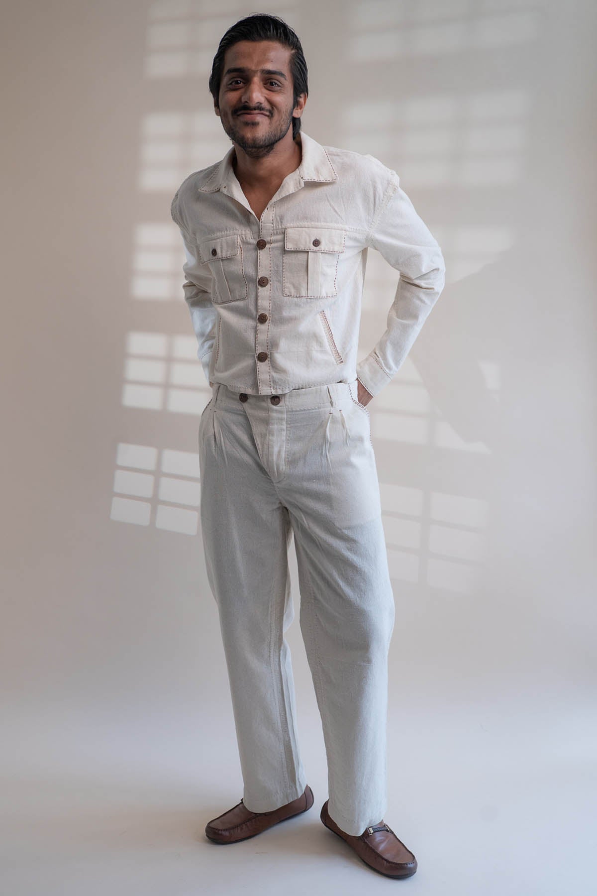 Buy Designer Cotton Shirt & Pants Set By Lafaani