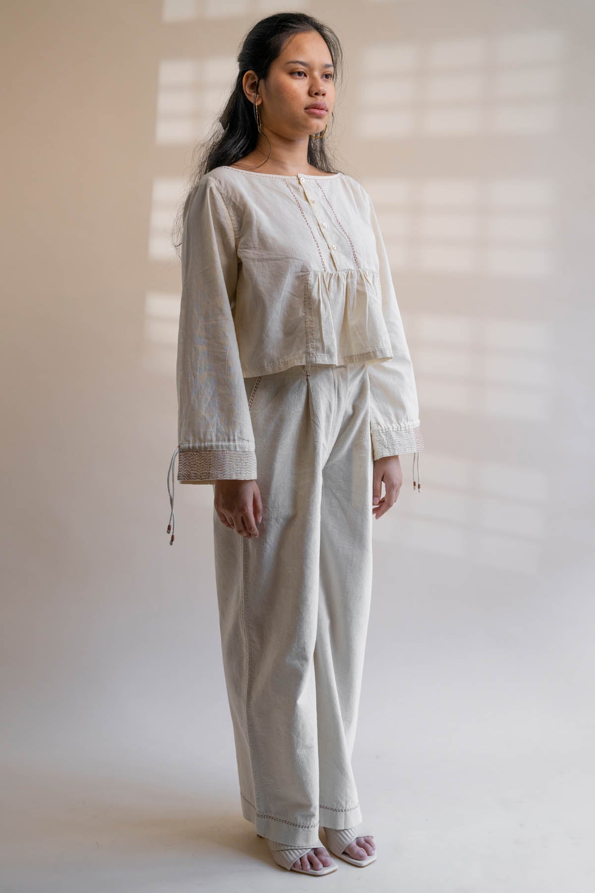 Cotton Straight Pants