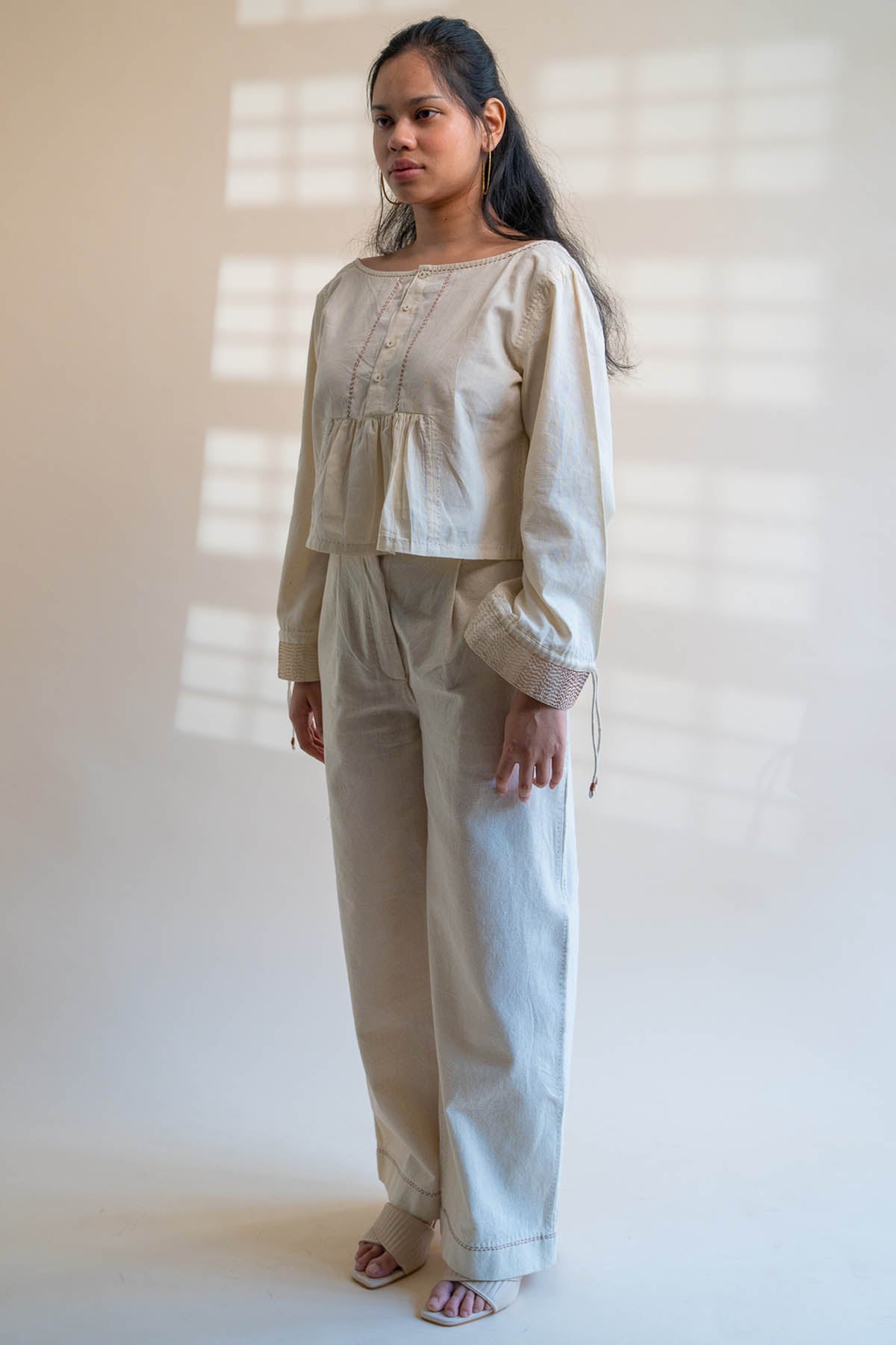 Cotton Straight Pants