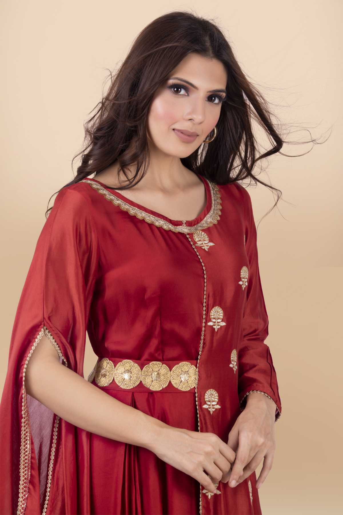 Cowl Draped Dress Gown