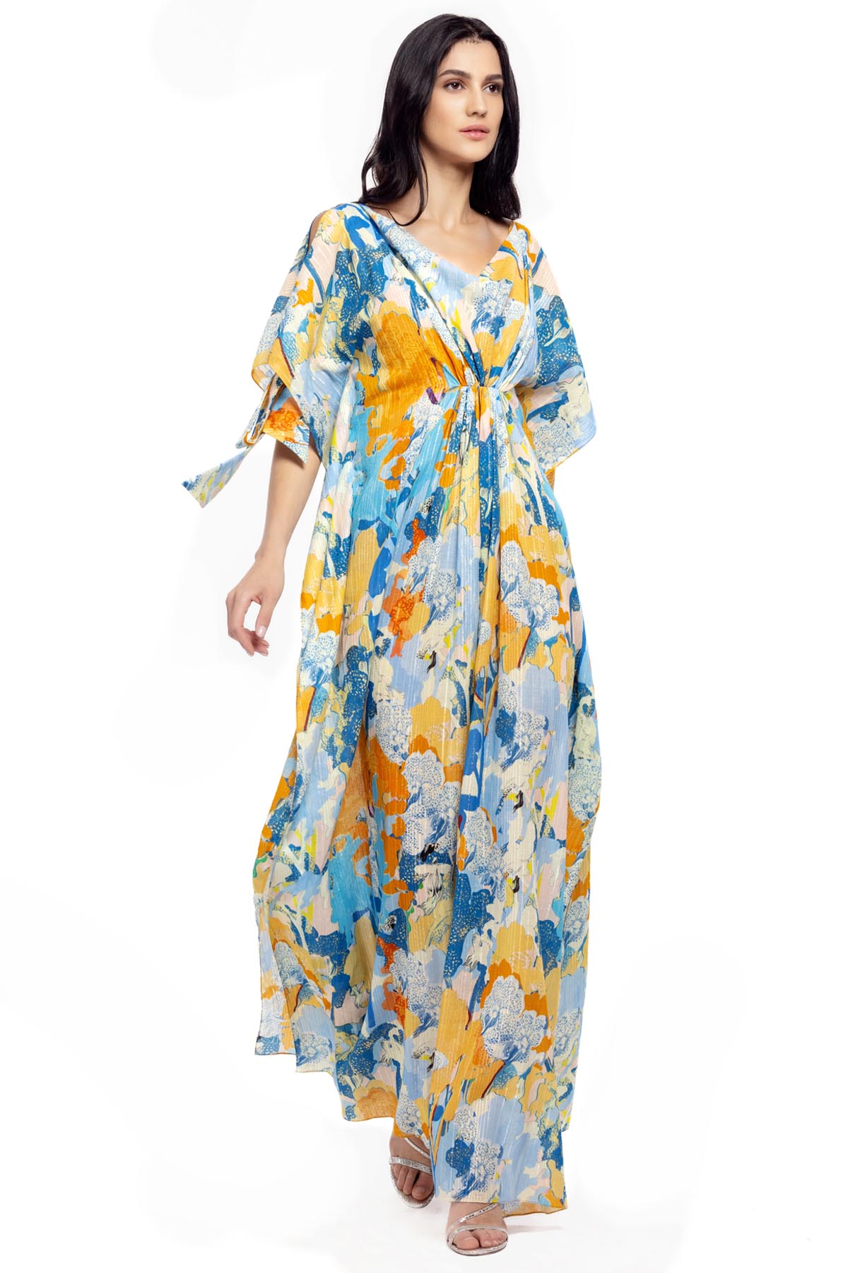 Buy Cowl Neck Printed Kaftan by Mandira Wirk