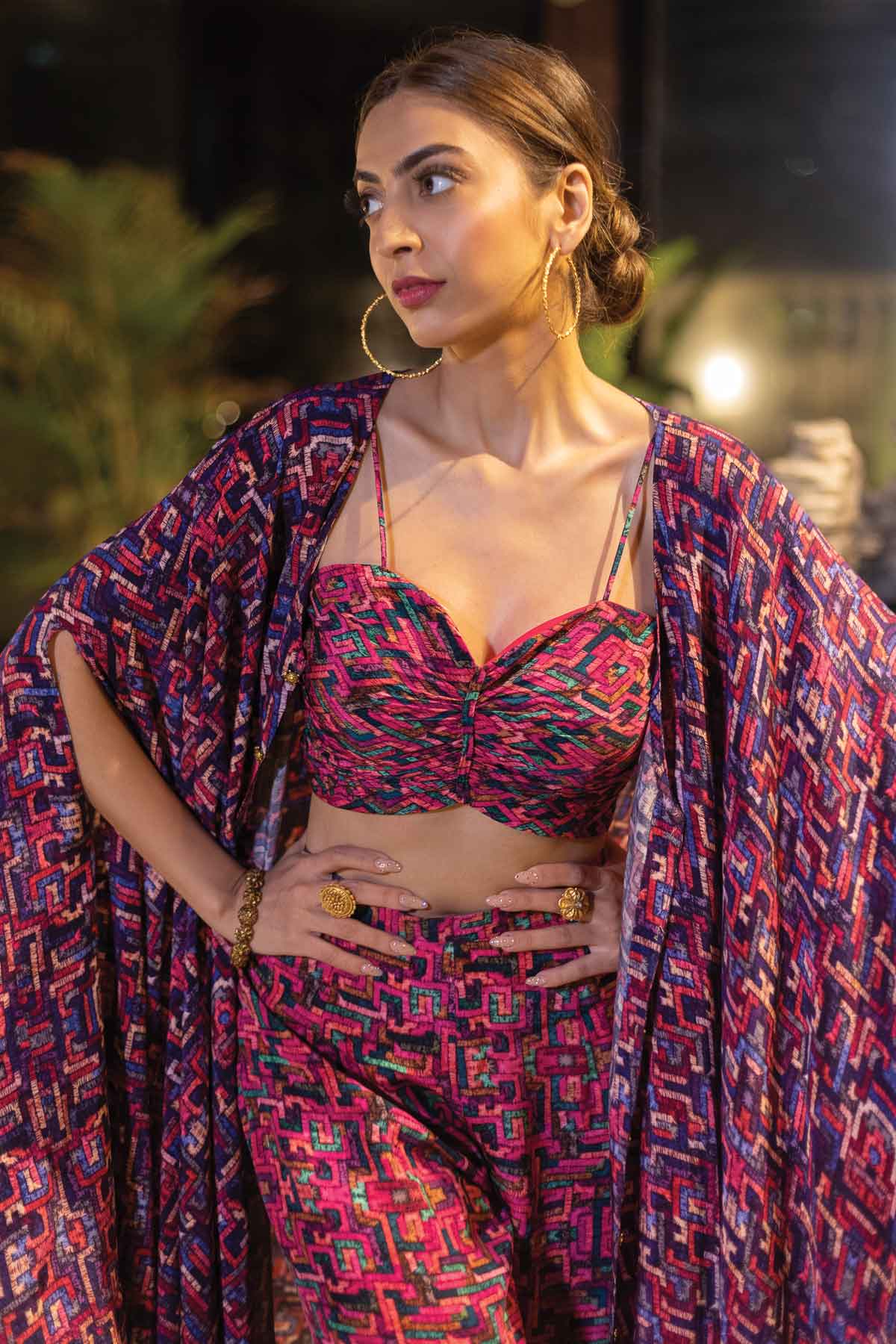 Crepe Cape Co-ord Set