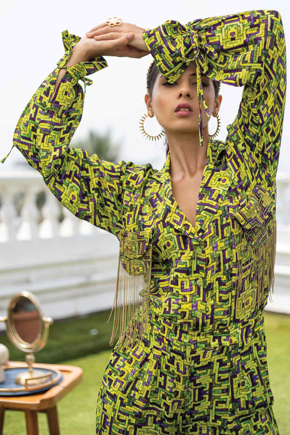 Crop Jacket Top & Pants Set