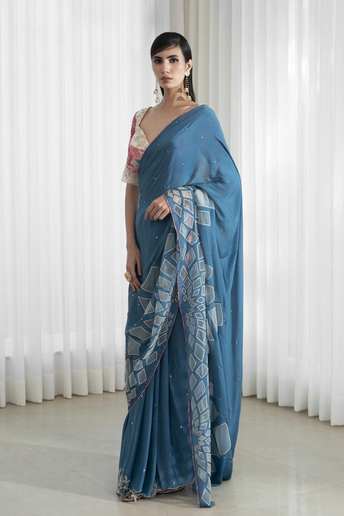 Cutwork Patchwork Saree