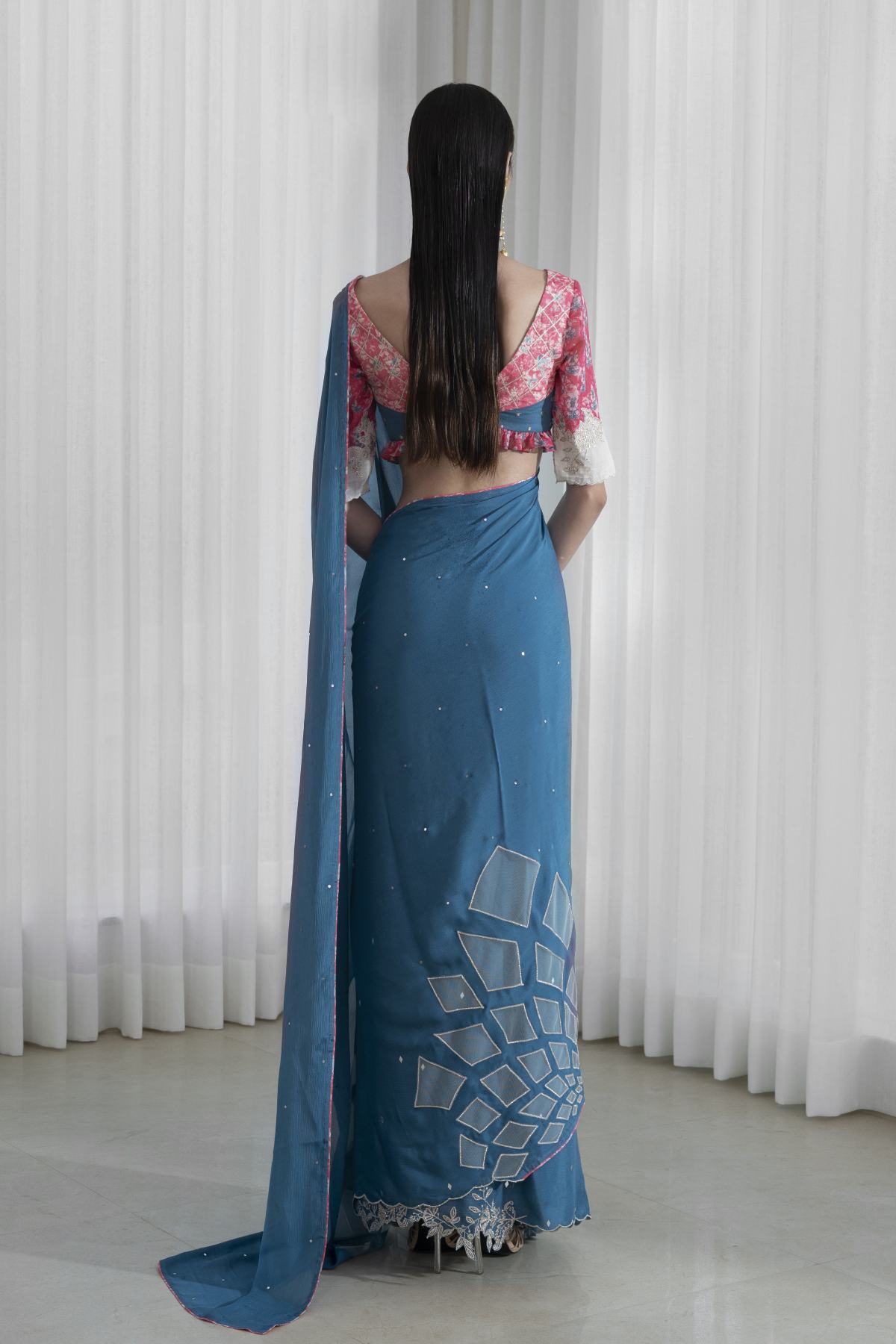 Cutwork Patchwork Saree