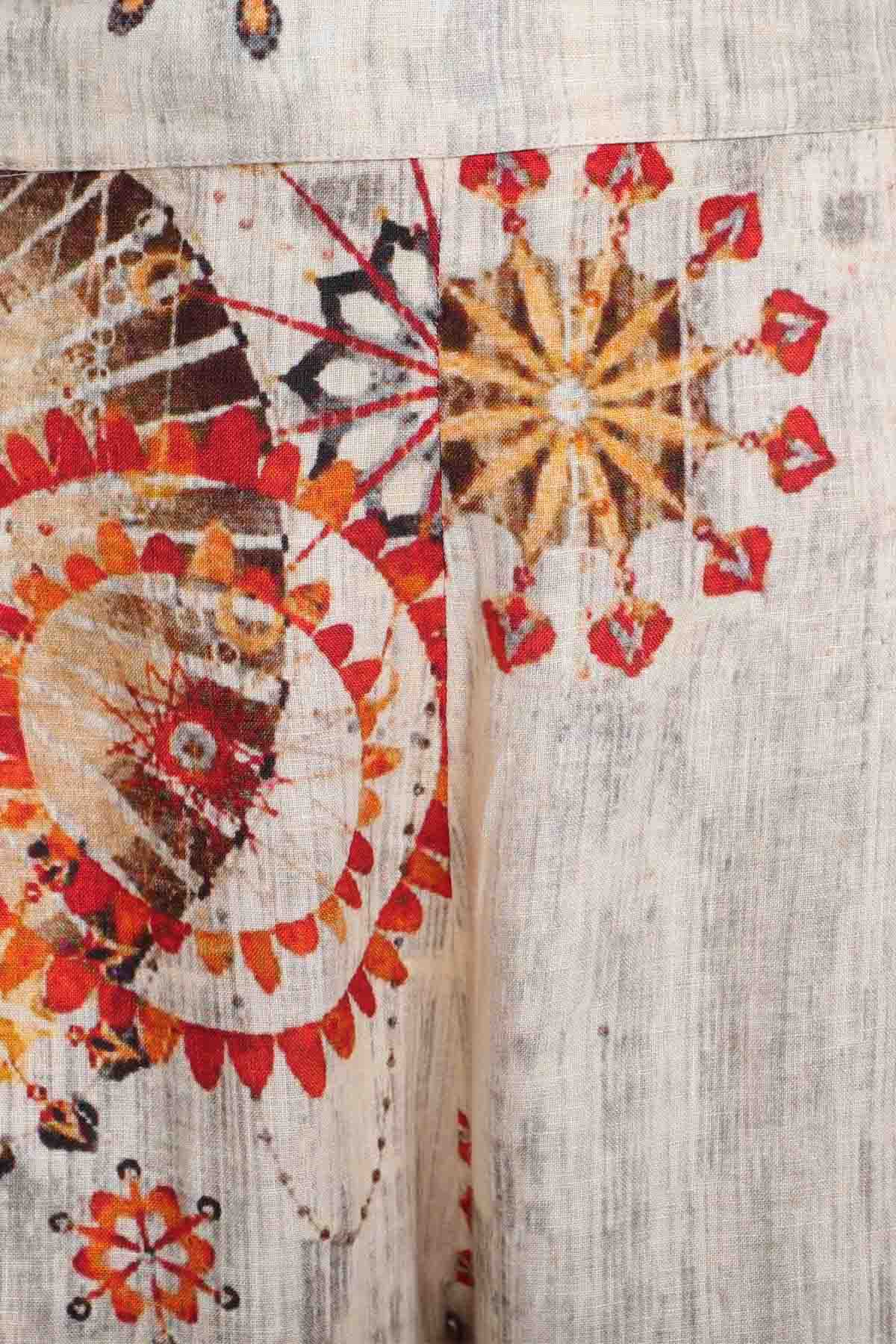 Digital Printed Pleated Pants