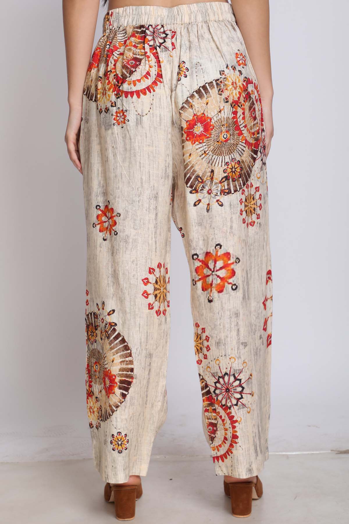 Digital Printed Pleated Pants