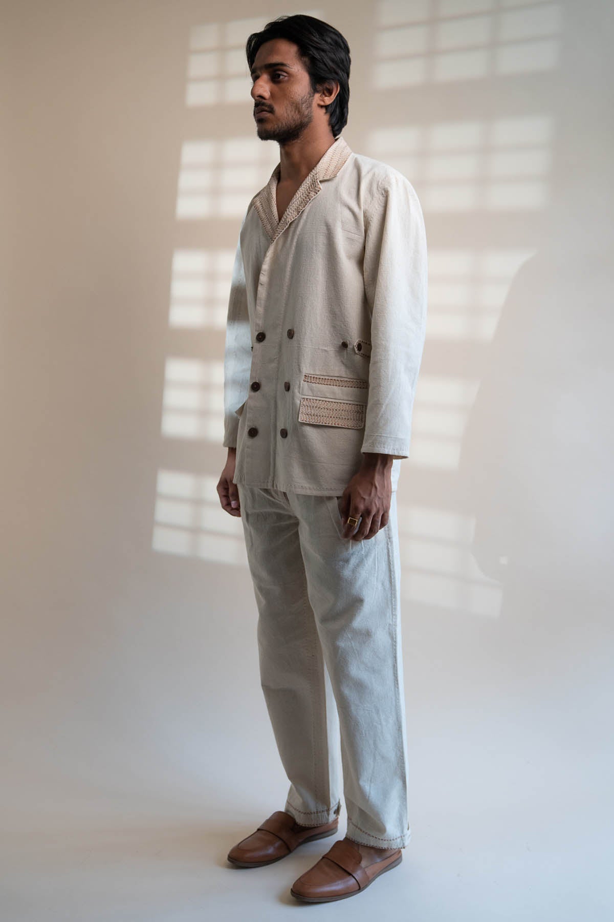 Cotton Double Breasted Jacket