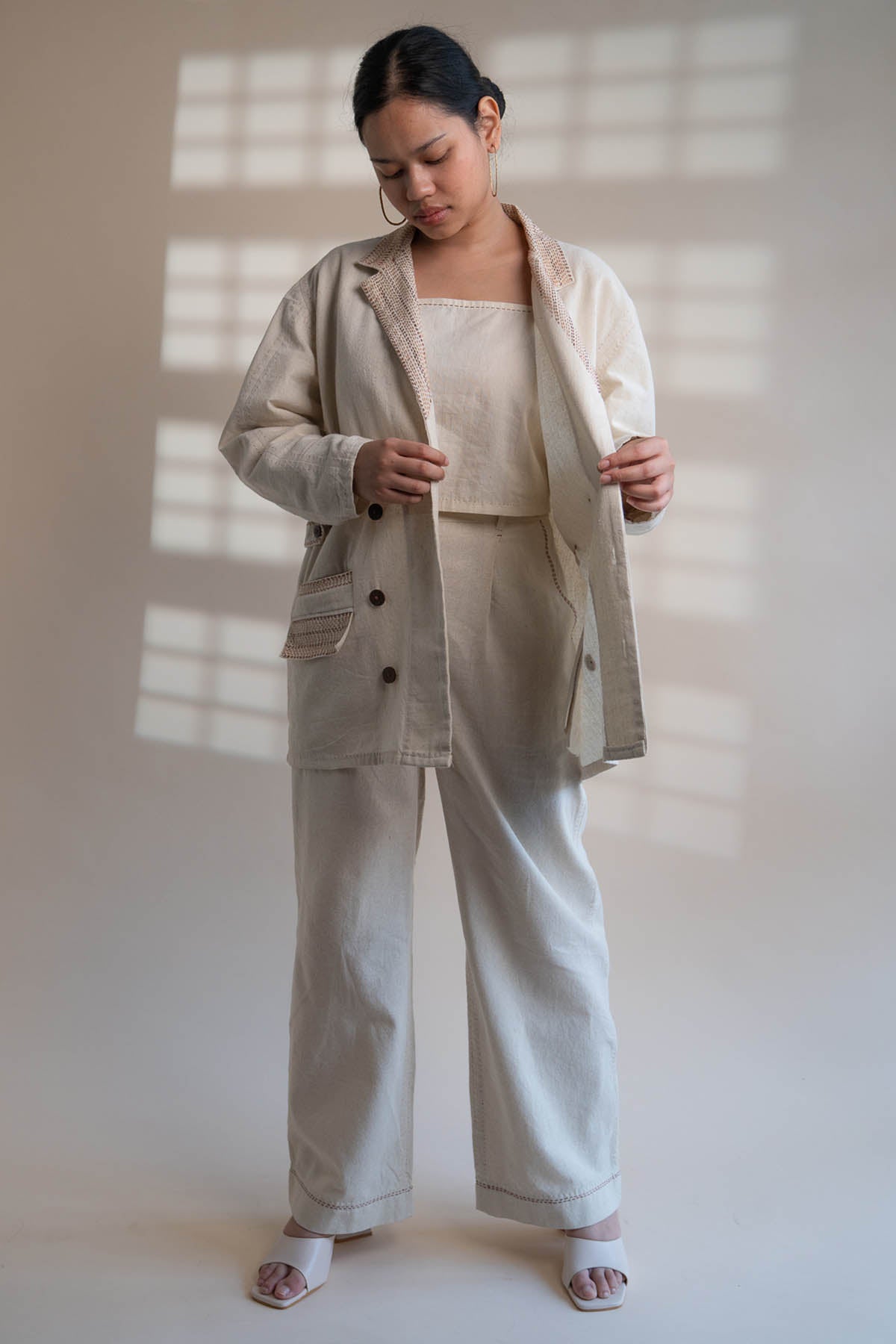 Buy Designer Double Breasted Jacket By Lafaani