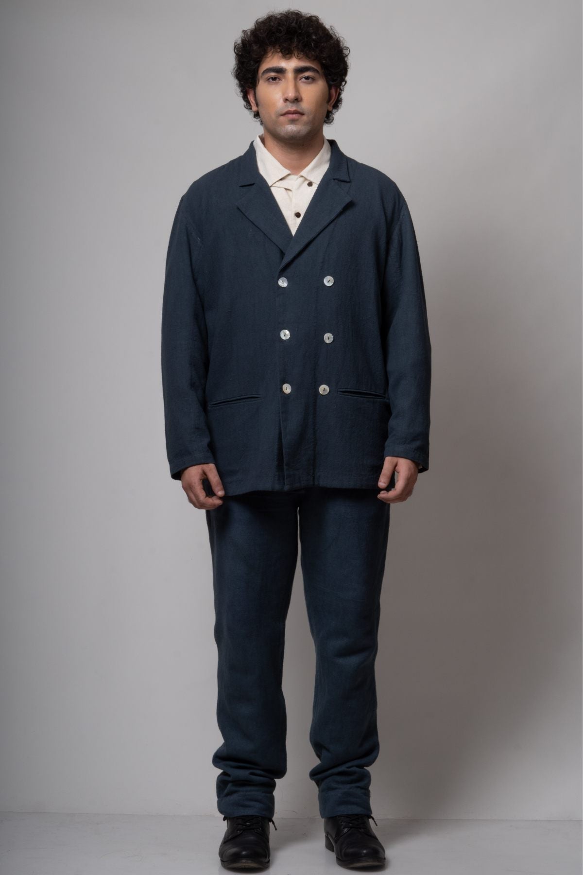 Buy Designer Double Breasted Jacket By Lafaani