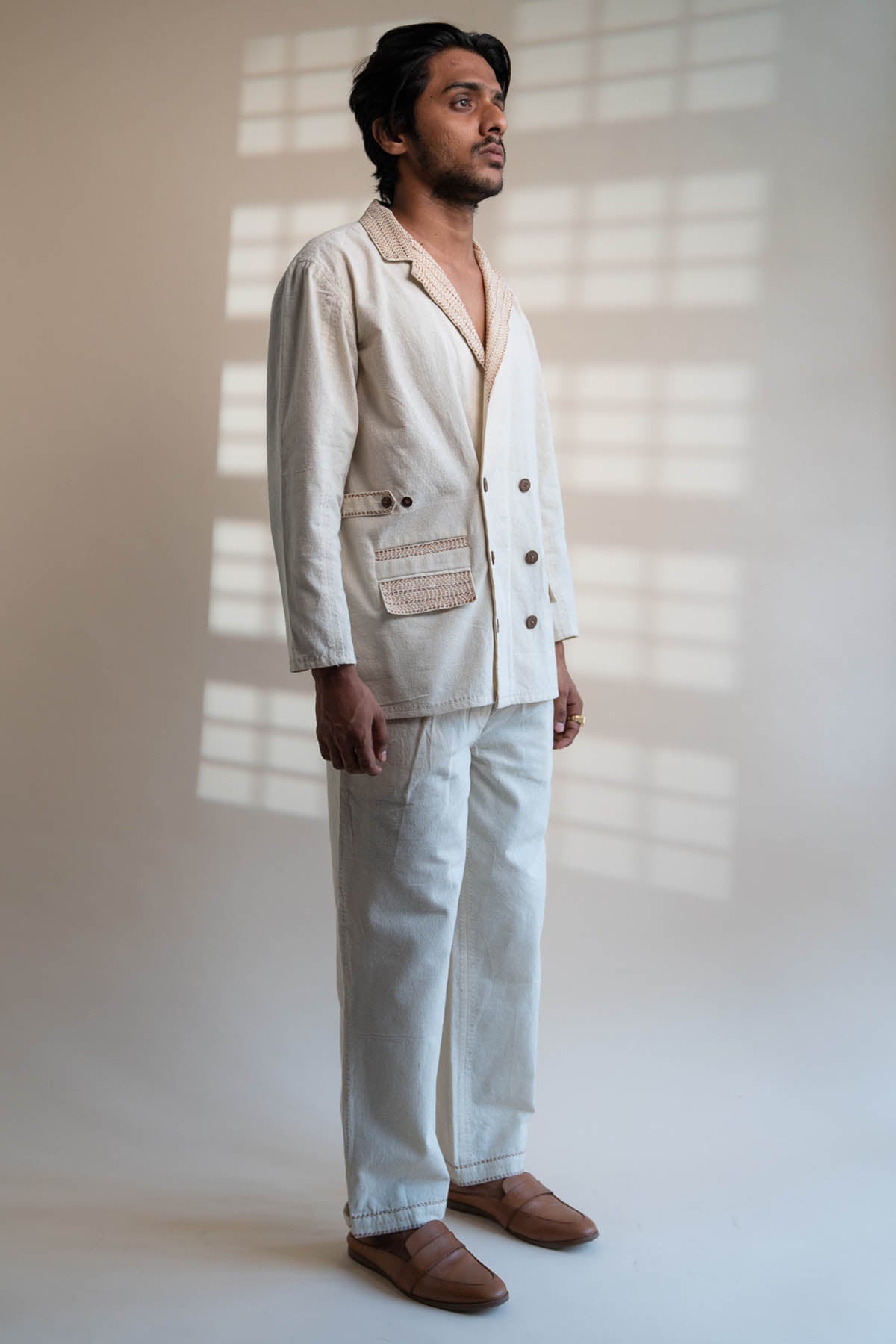 Cotton Double Breasted Jacket