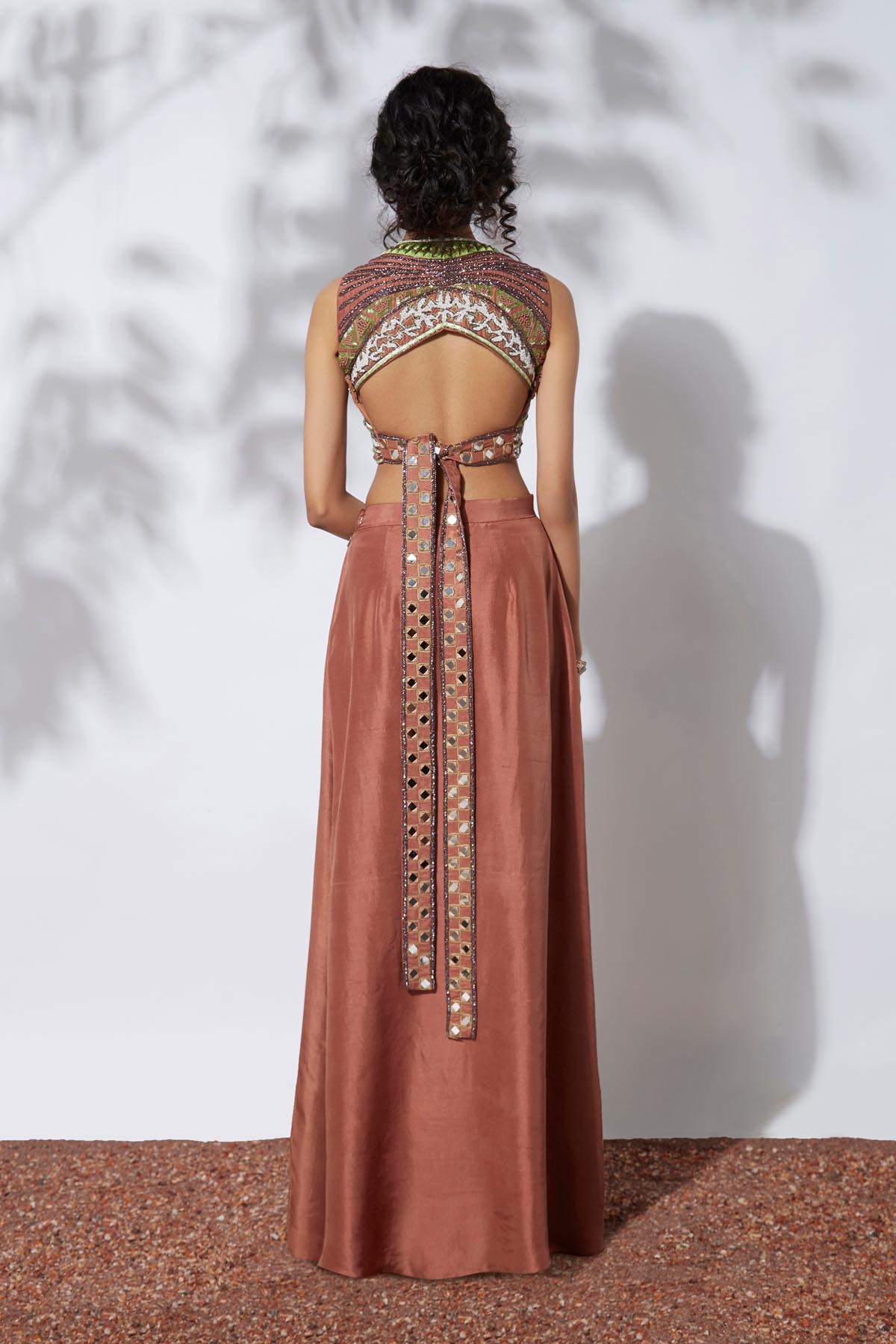 Ochre Blouse & Layered Skirt