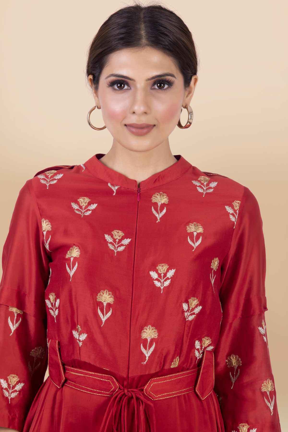 Draped Silk Jumpsuit