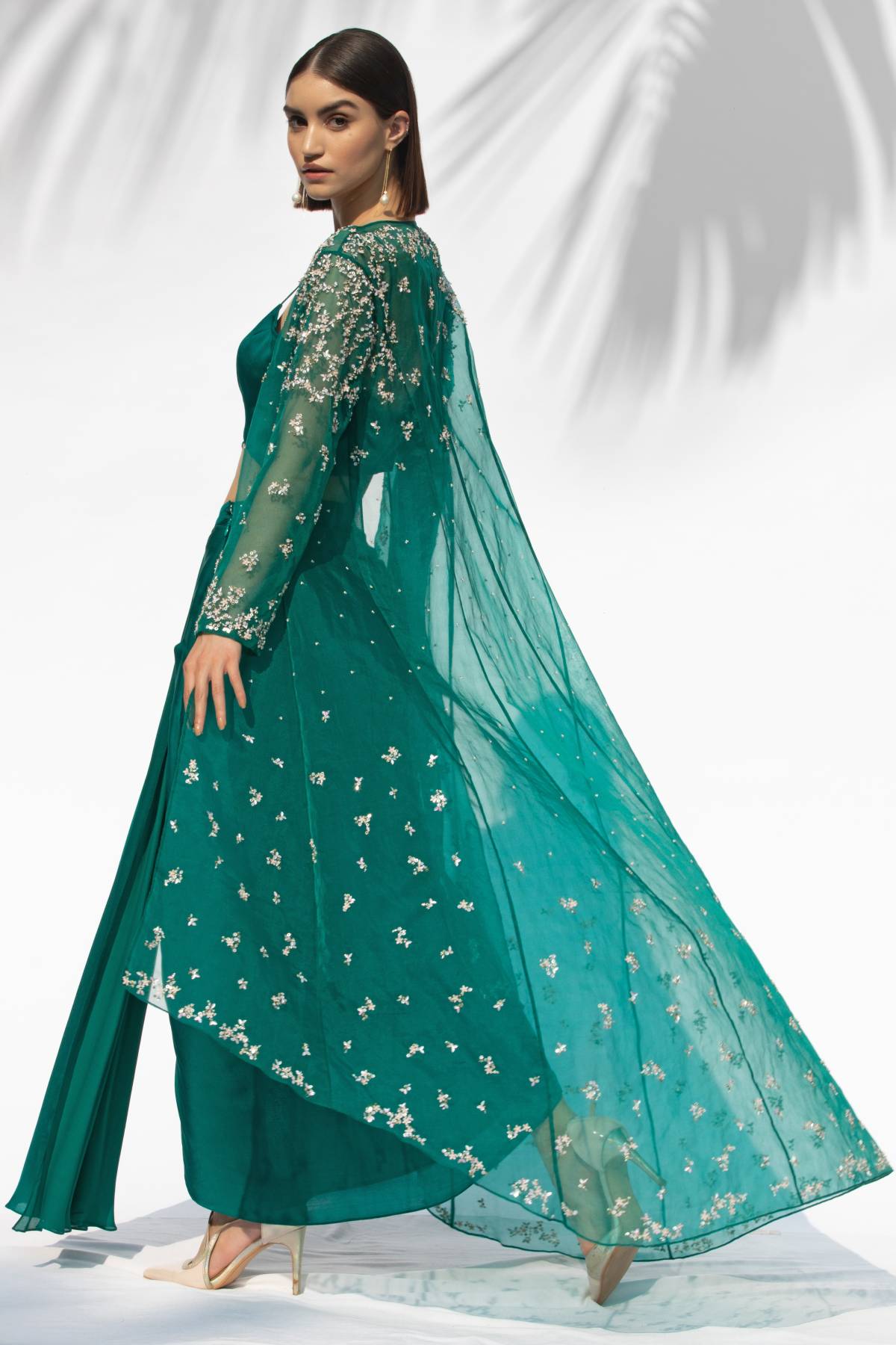 Draped Skirt & Jacket Set