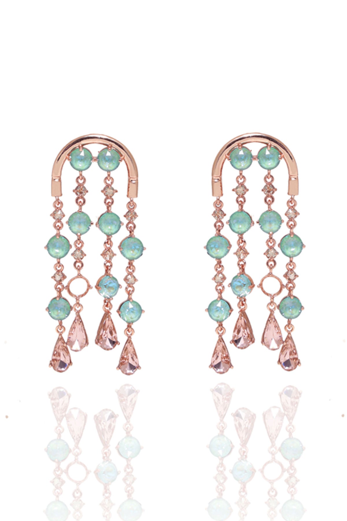 Green Drop Hanging Earrings