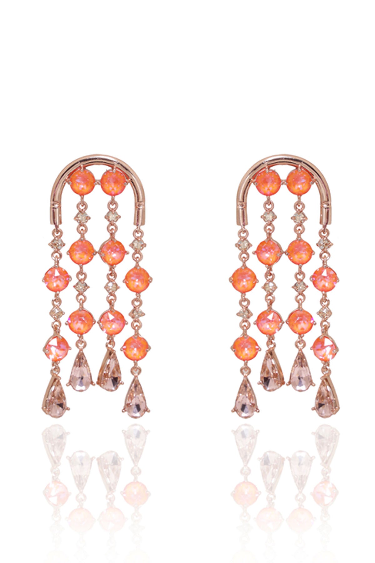 Orange Drop Hanging Earrings