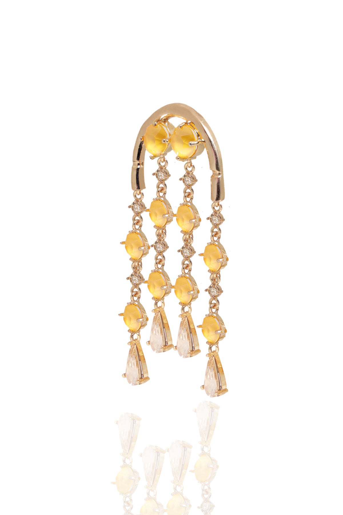 Yellow Drop Hanging Earrings