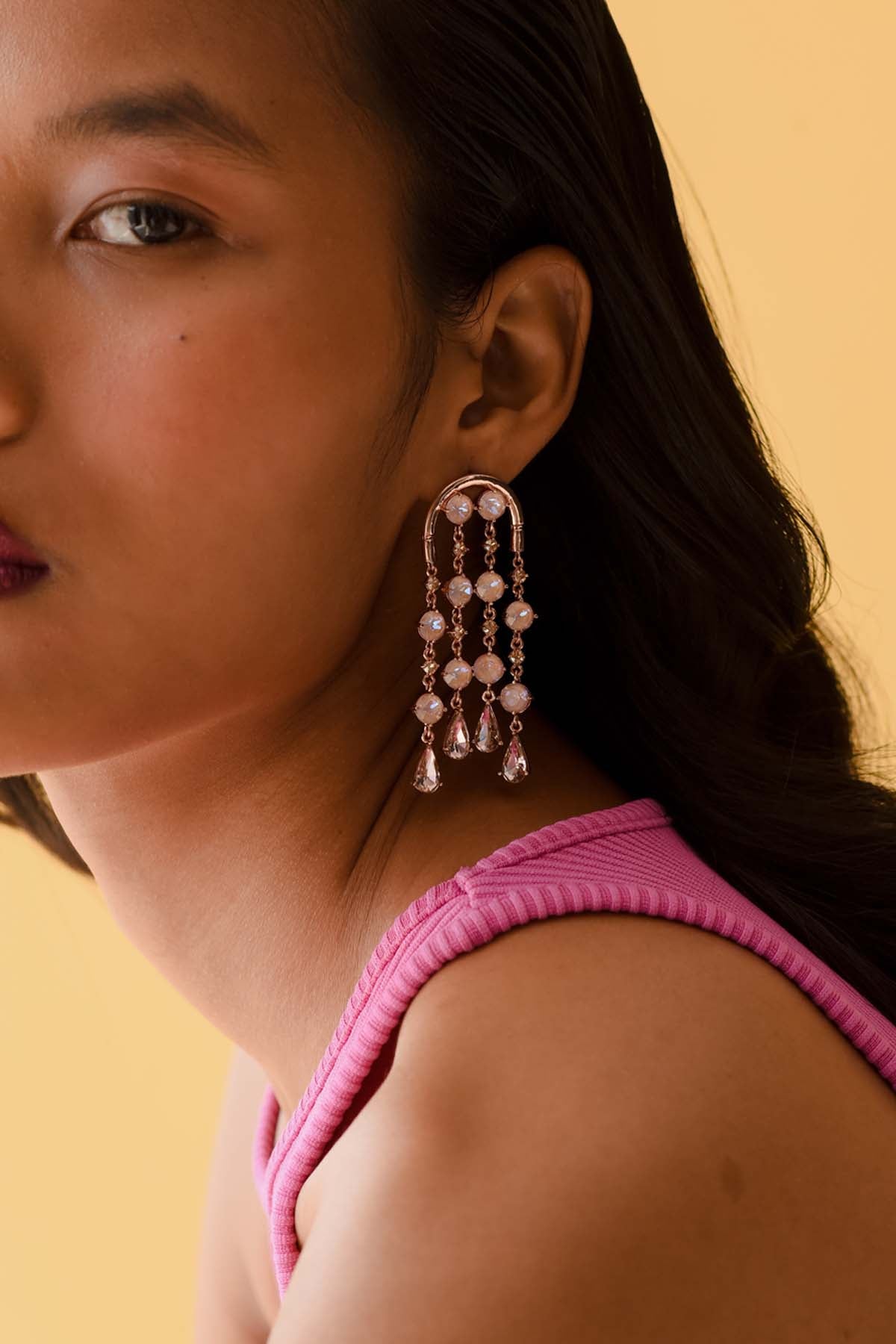 Lilac Drop Hanging Earrings