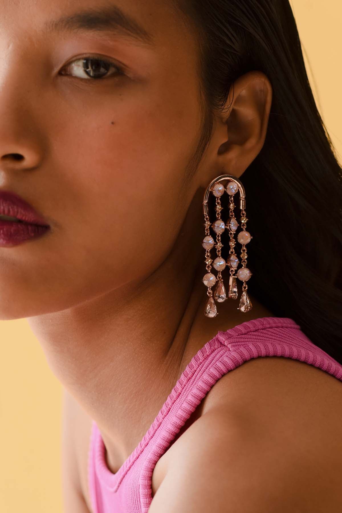 Lilac Drop Hanging Earrings