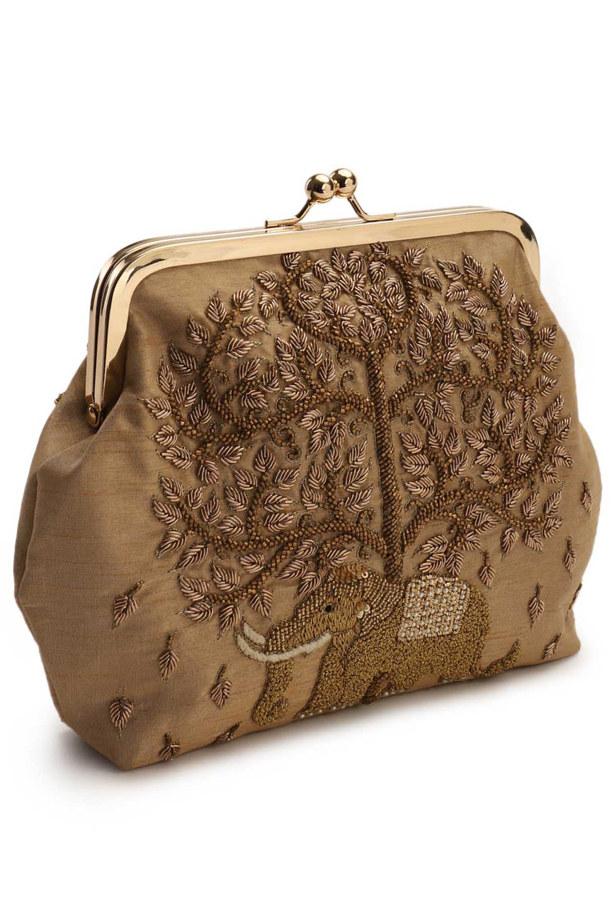 Elephant Embroidered Clutch