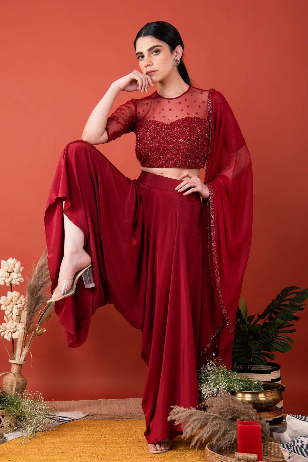 Embellished Pant Set