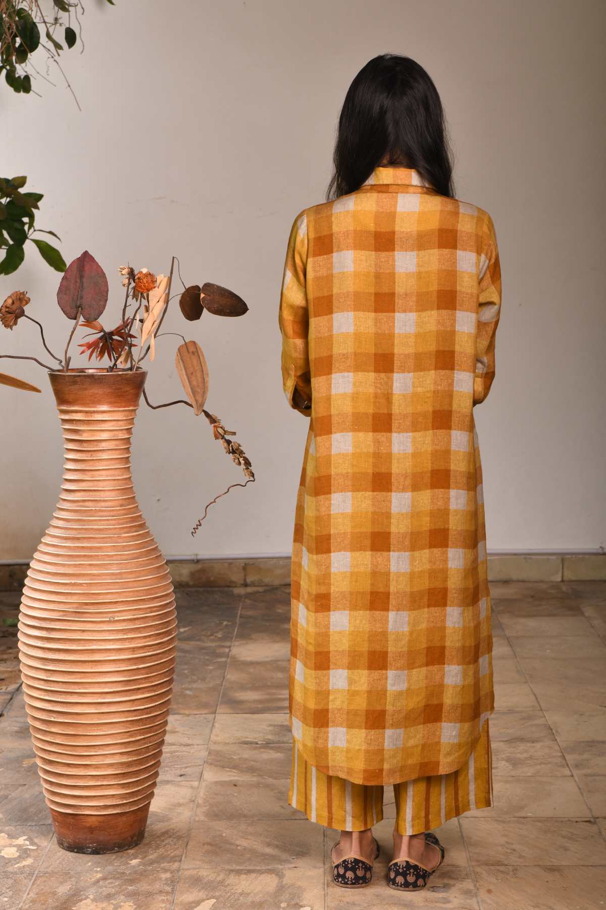 Embroidered Checks Tunic