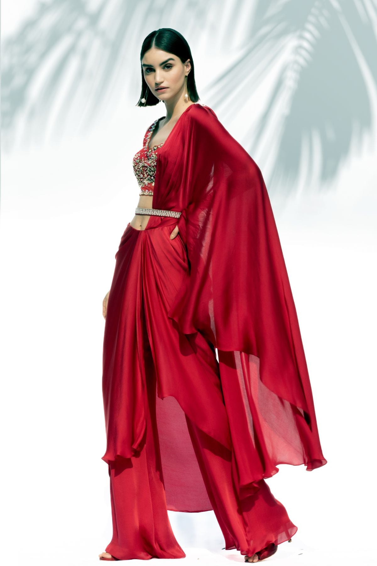 Embroidered Drape Saree