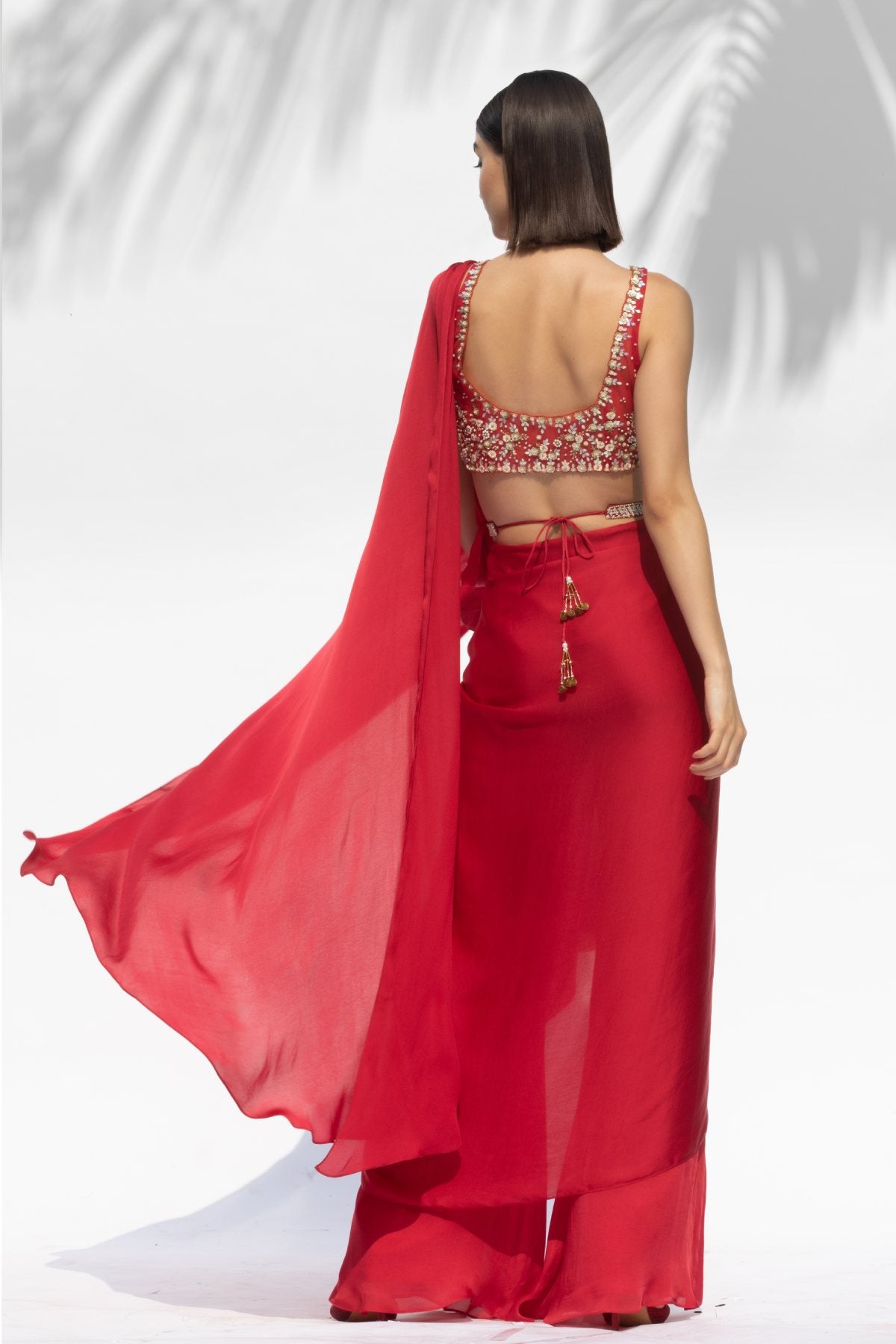 Embroidered Drape Saree