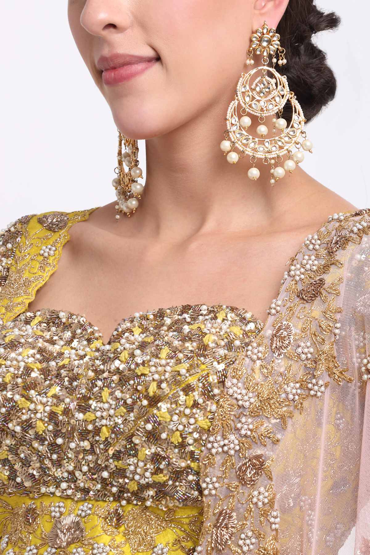 Green Zardosi Work Lehenga Set