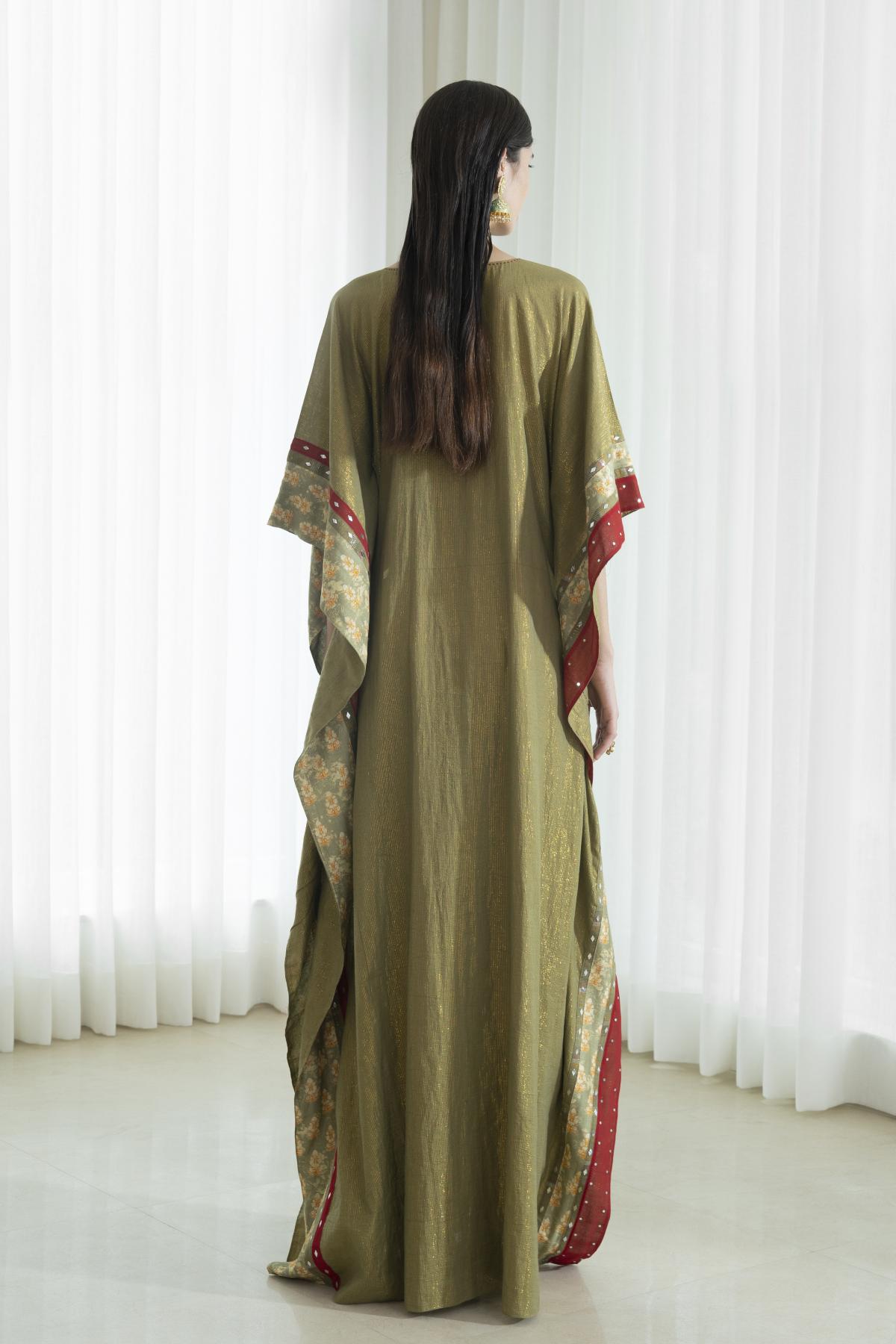Embroidered Panel Kaftan