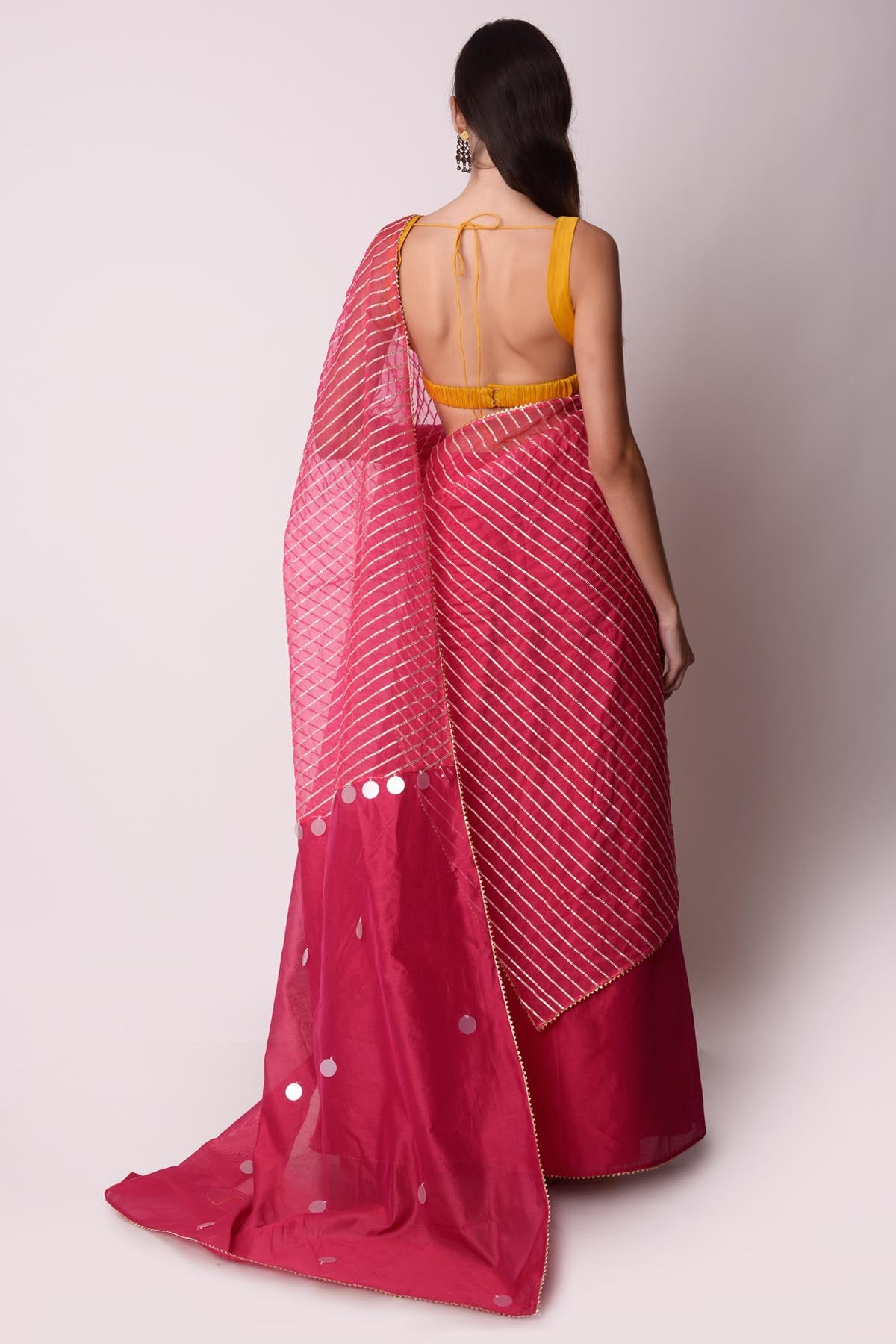 Embroidered Prestitched Saree