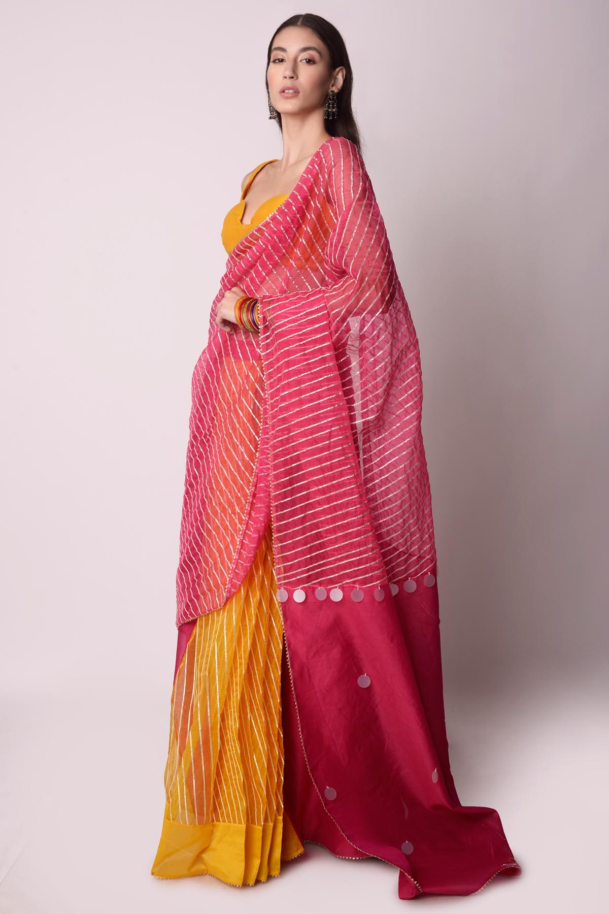 Embroidered Prestitched Saree