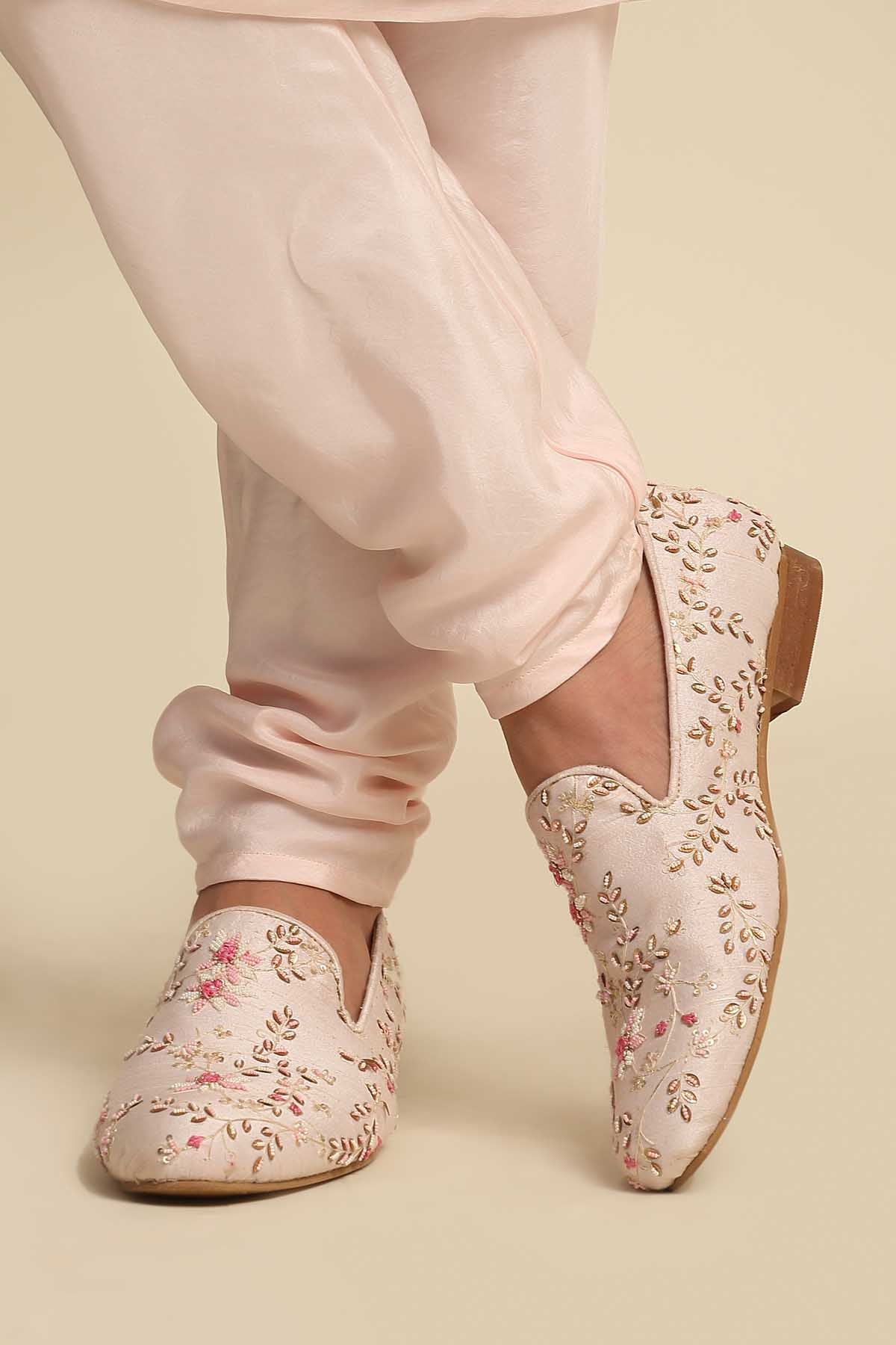 Pink Zardosi Work Sherwani Set