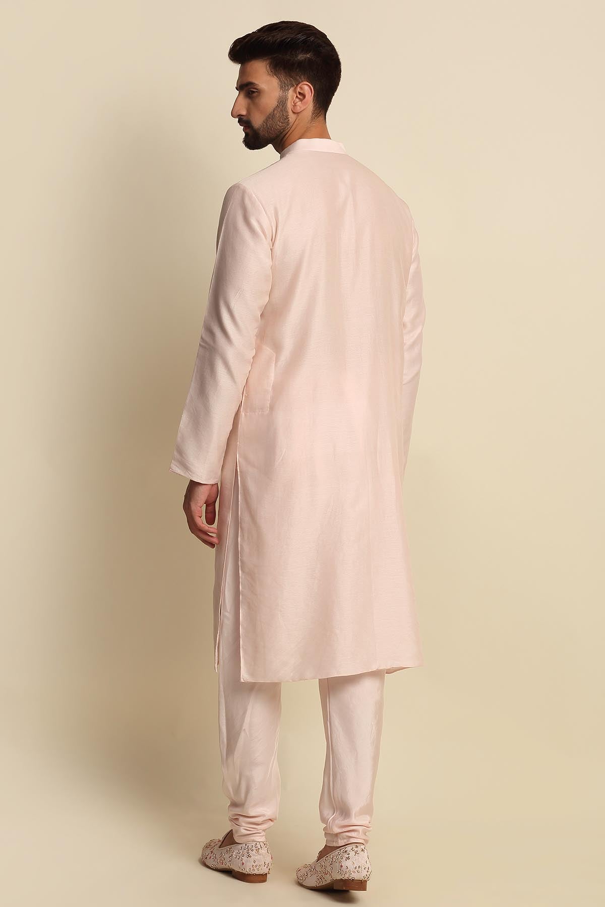 Pink Zardosi Work Sherwani Set