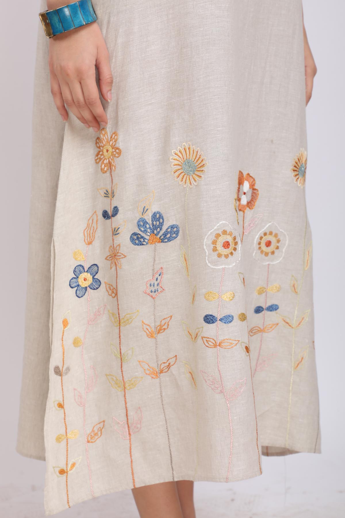 Embroidered Sleeveless Dress